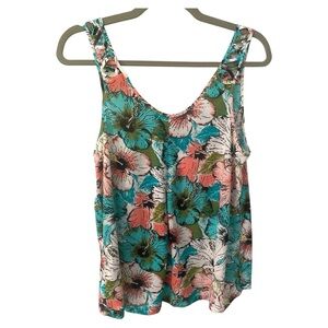 H&M Relaxed Sleeveless Blue and Pink Tank Top